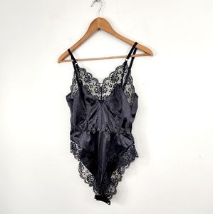 Vintage Black Lace Bodysuit